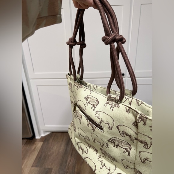 Farmhouse is my Style canvas Country Pigs Handbag "NEW" - Picture 13 of 14